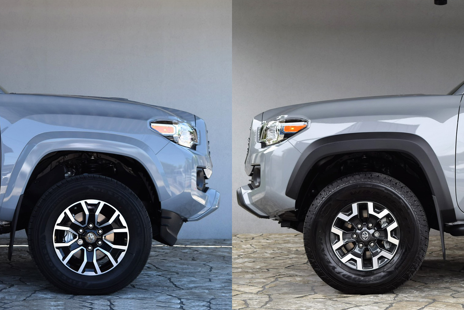 米国トヨタ タコマ TRDオフロード PKGとタコマ TRDスポーツ PKGを比較